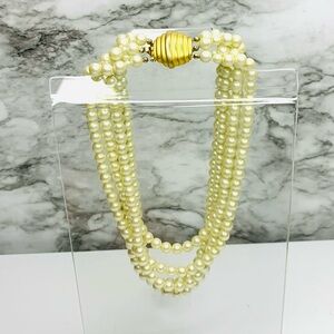 Vintage Carolee 5 strand faux pearl necklace